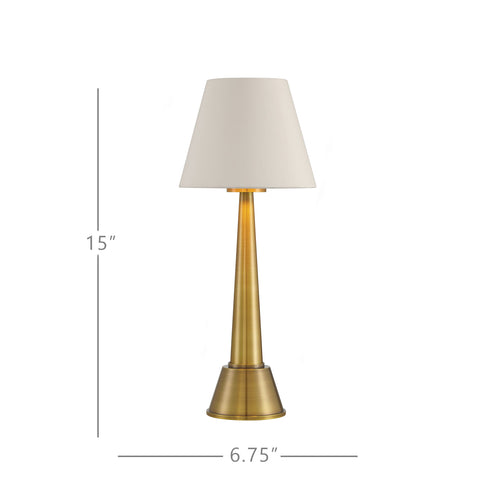 Currey & Company Saunter Brass Cordless Table Lamp