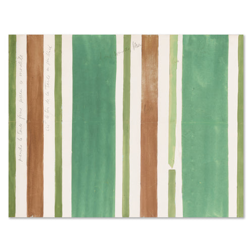 Paule Marrot Green Brown Stripes Art