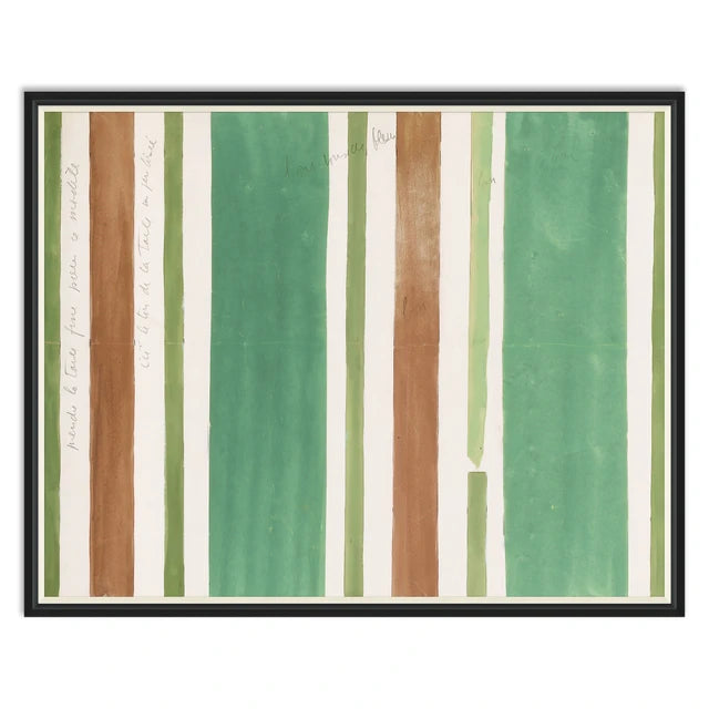 Paule Marrot Green Brown Stripes Art