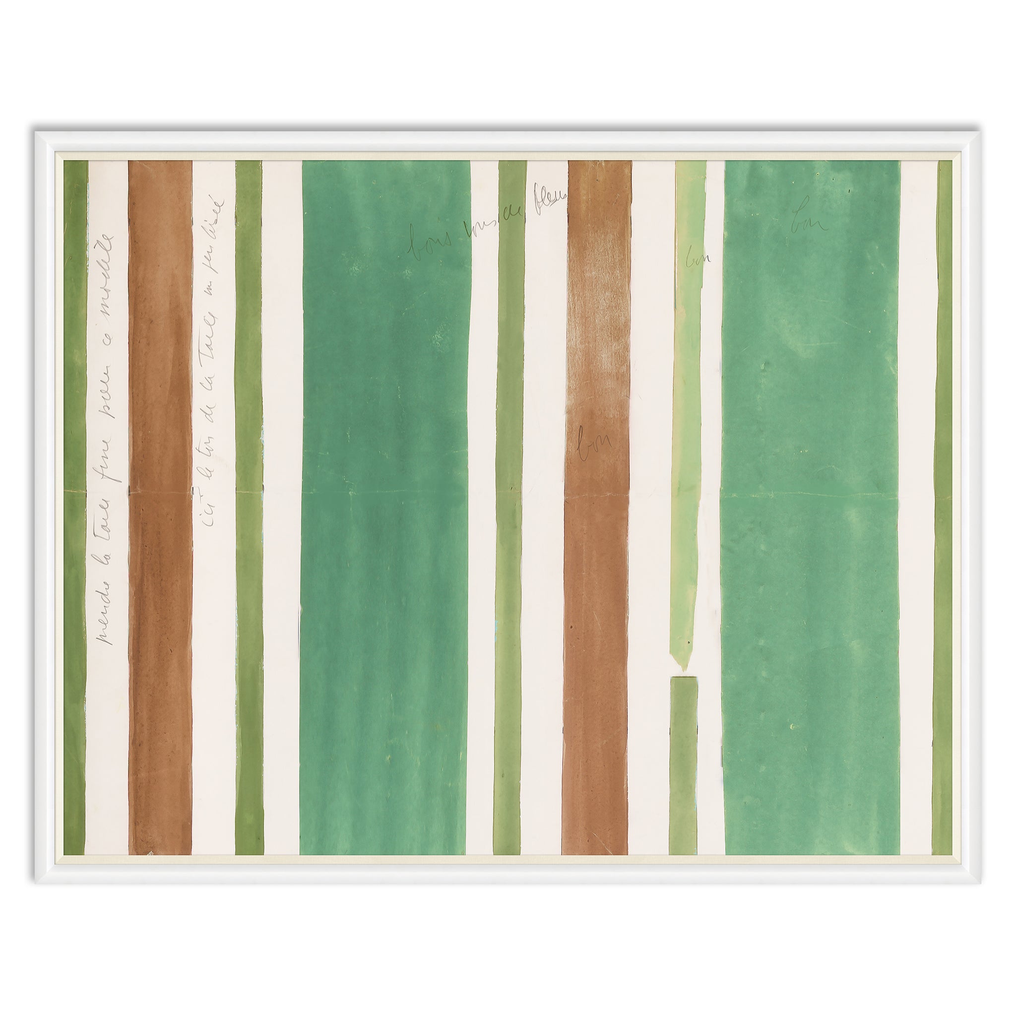 Paule Marrot Green Brown Stripes Art