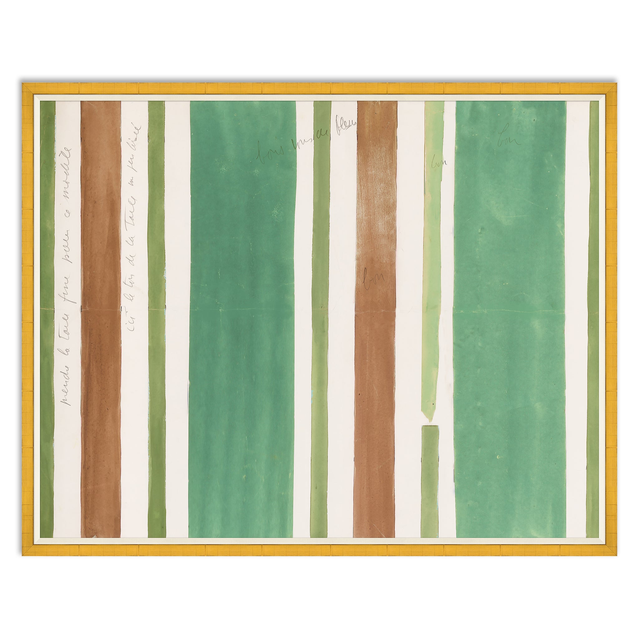 Paule Marrot Green Brown Stripes Art