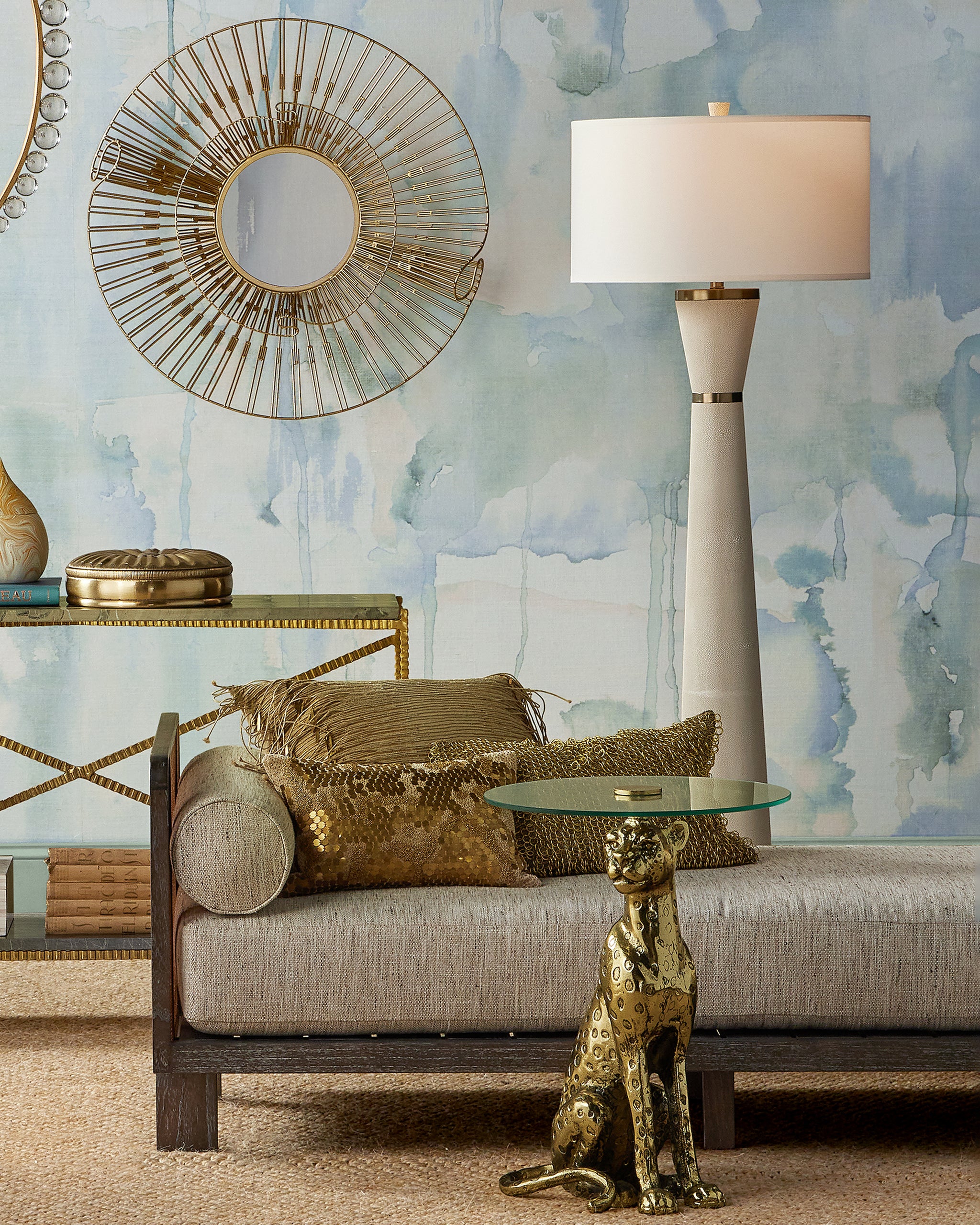 Currey & Company Galuchat Hourglass Floor Lamp