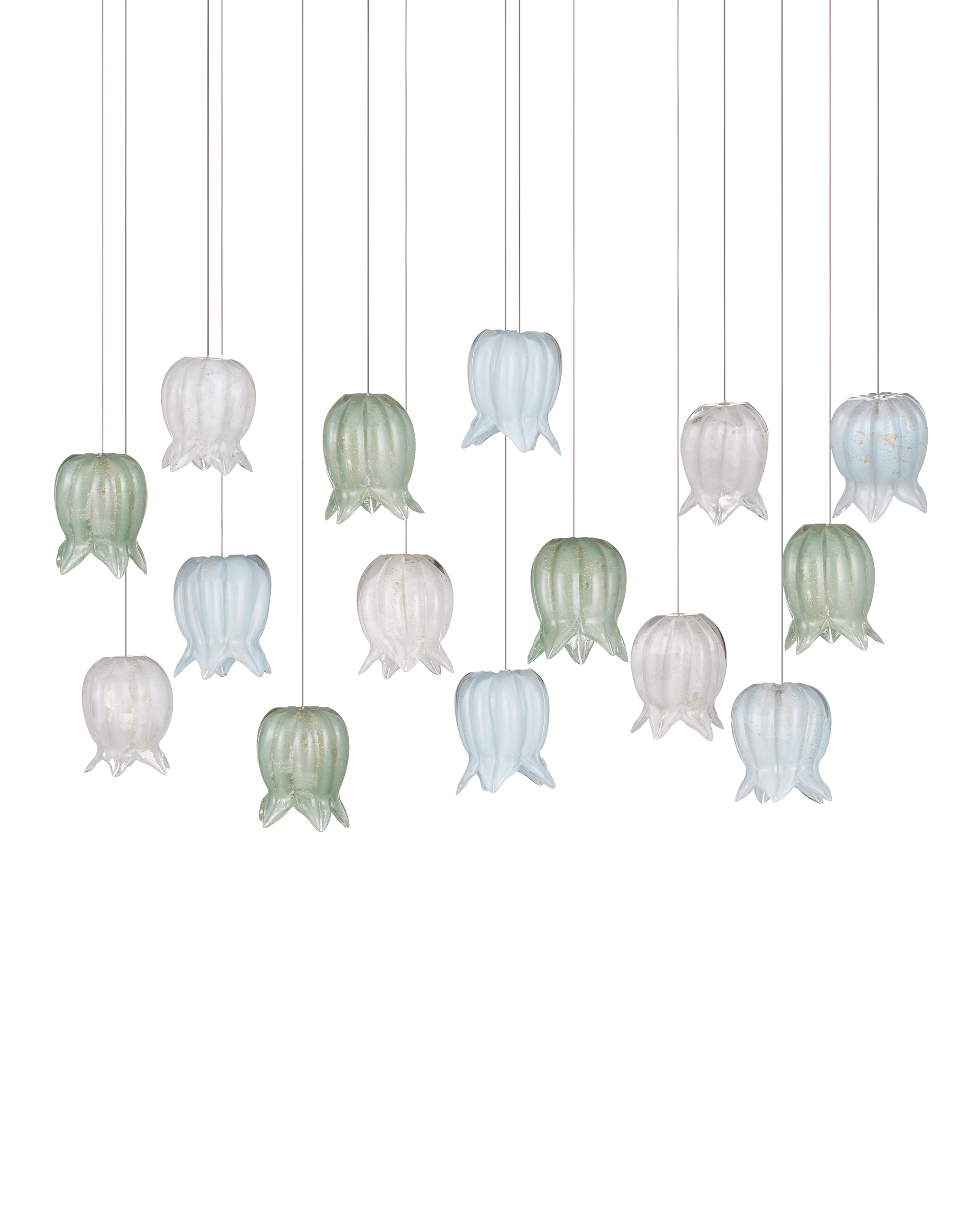 Currey And Company Polpo 15 Light Linear Multi Drop Pendant