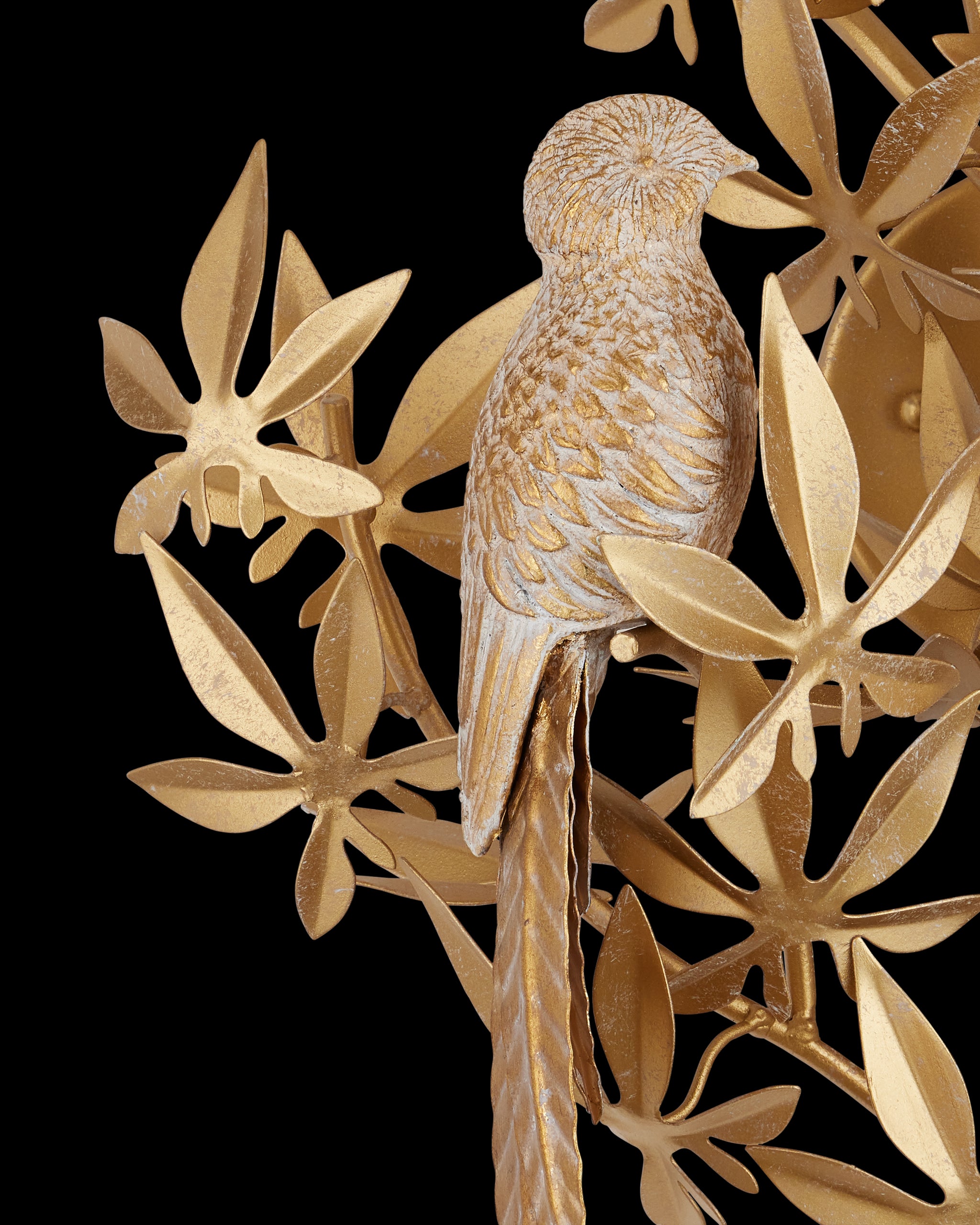 Currey & Company Aviary Gold Wall Sconce, Right