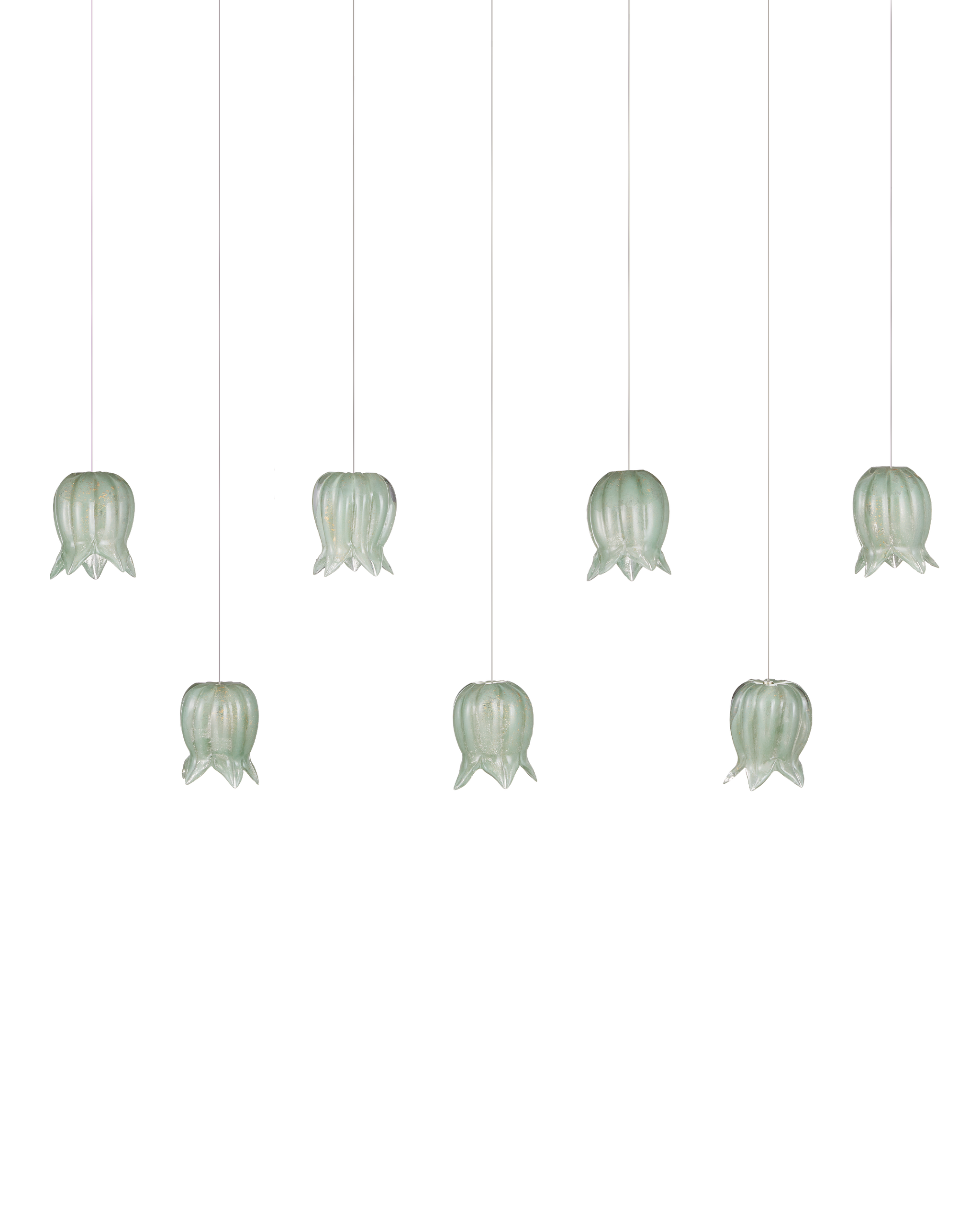 Currey And Company Polpo 7 Light Linear Multi Drop Pendant