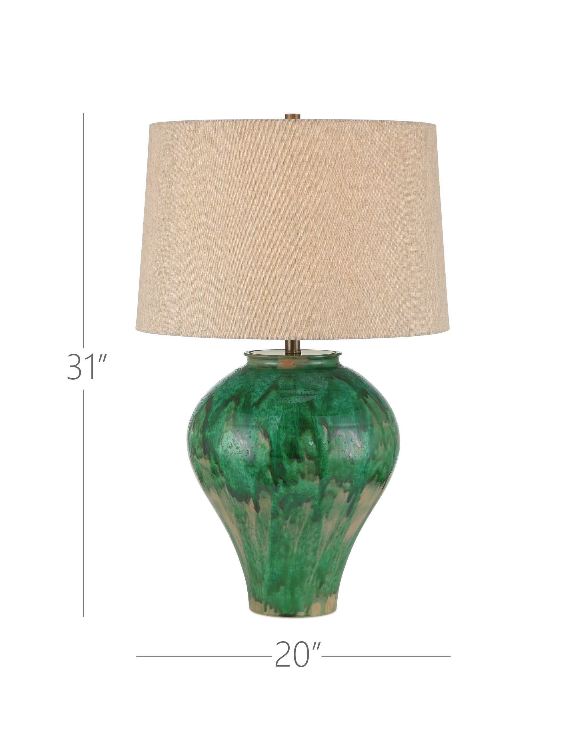 Currey & Company Blarney Green Table Lamp