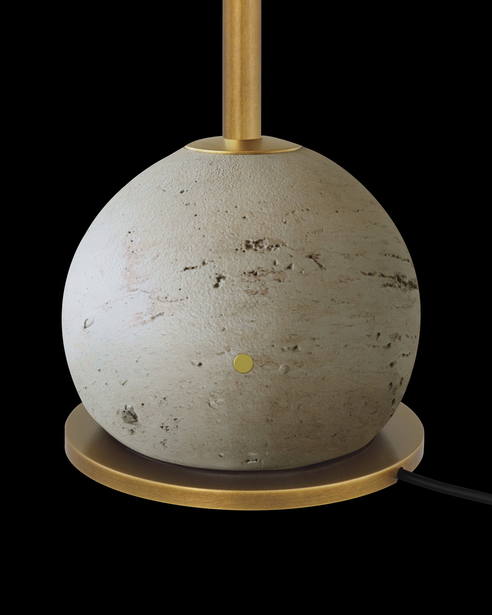 Currey & Company Journey Natural & Brass Cordless Table Lamp