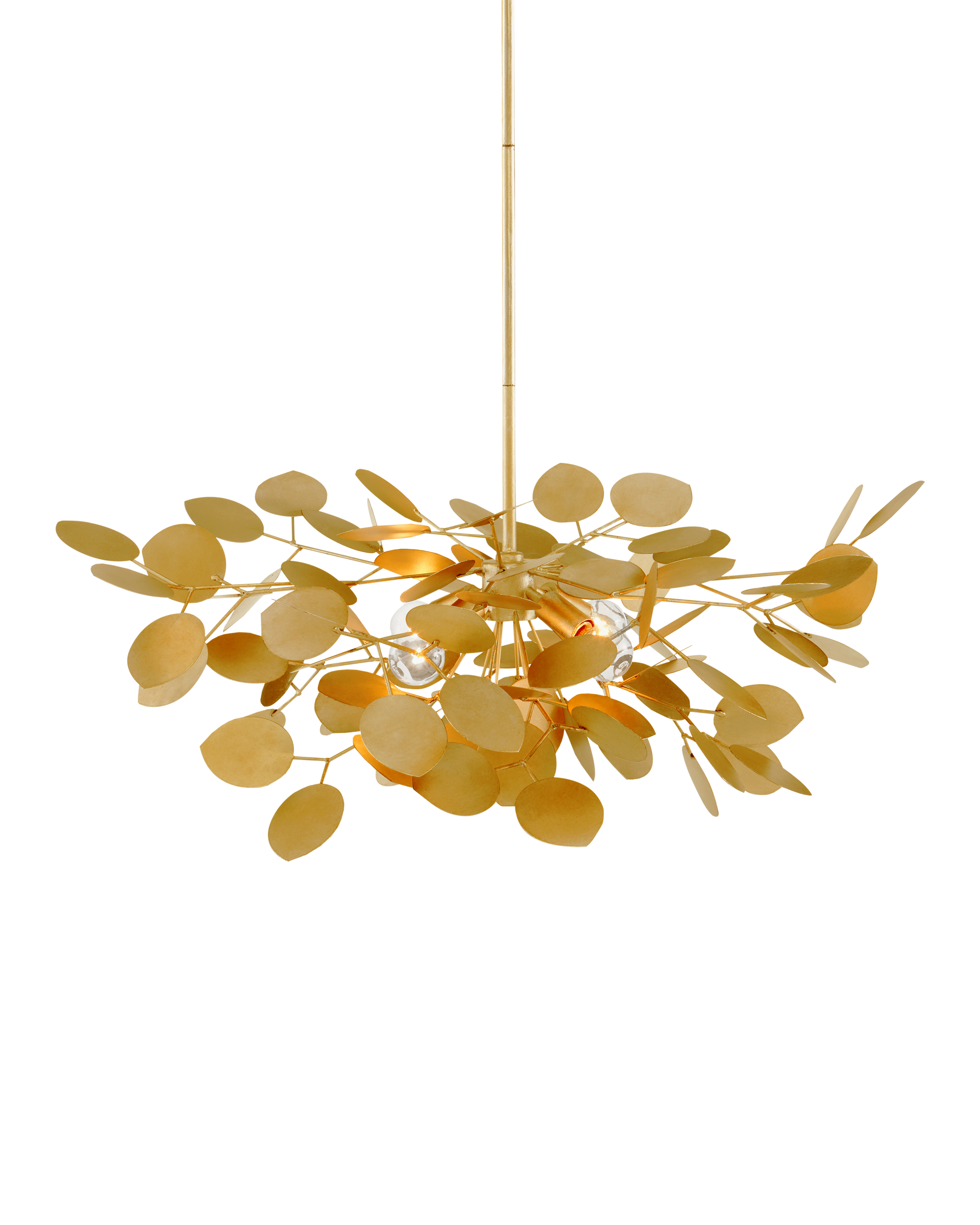 Currey & Company Lunaria Small Gold Chandelier