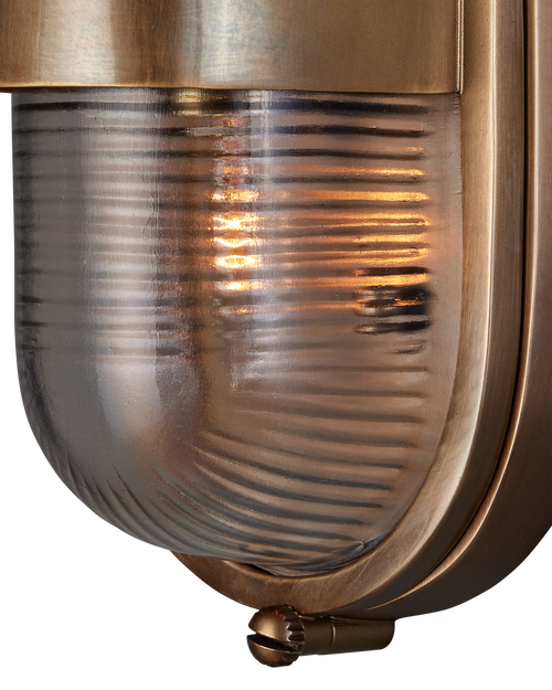 Currey & Company Maritime Brass Outdoor Wall Sconce