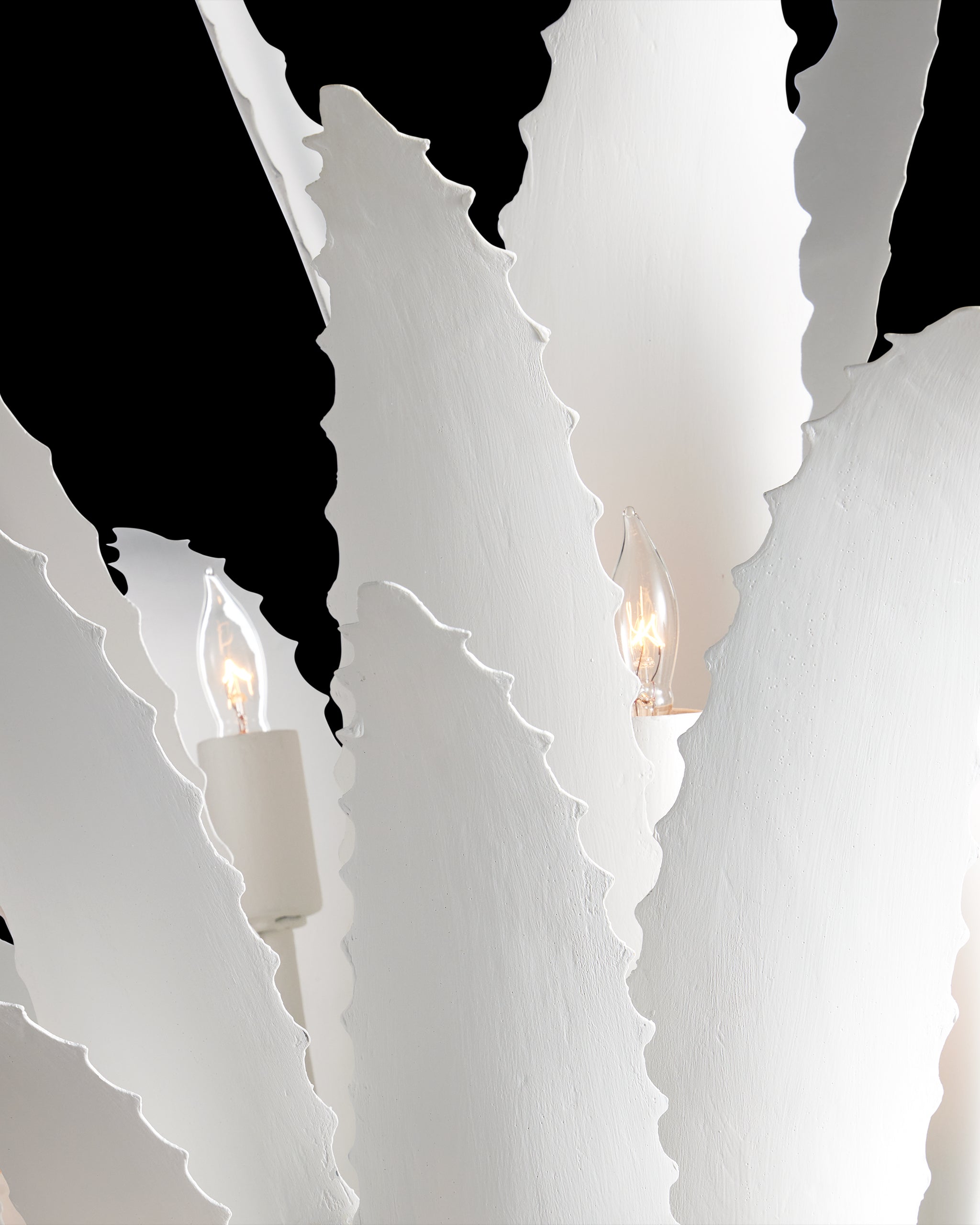 Currey & Company Agave White Chandelier