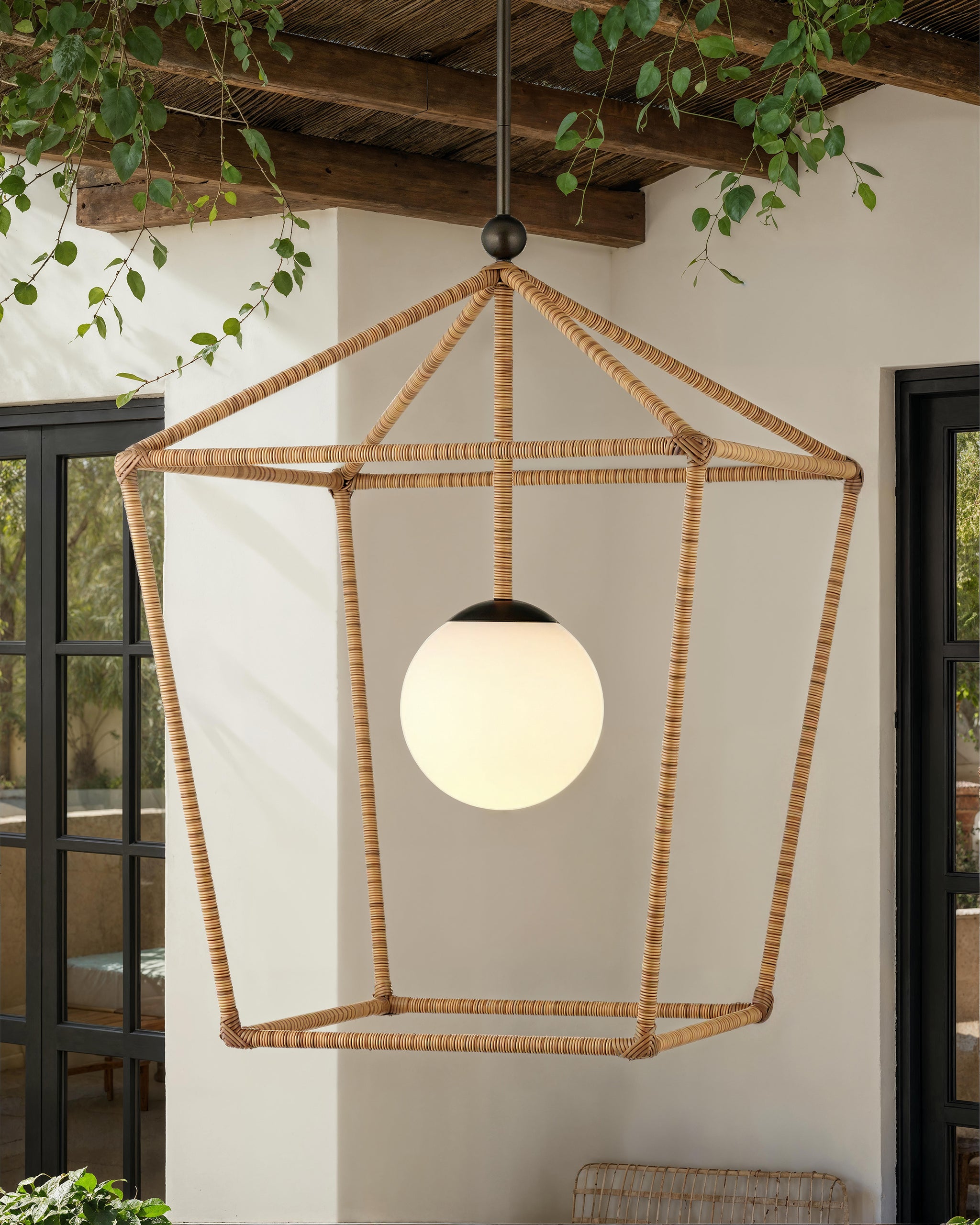 Currey And Company Denison Large Natural Outdoor Lantern