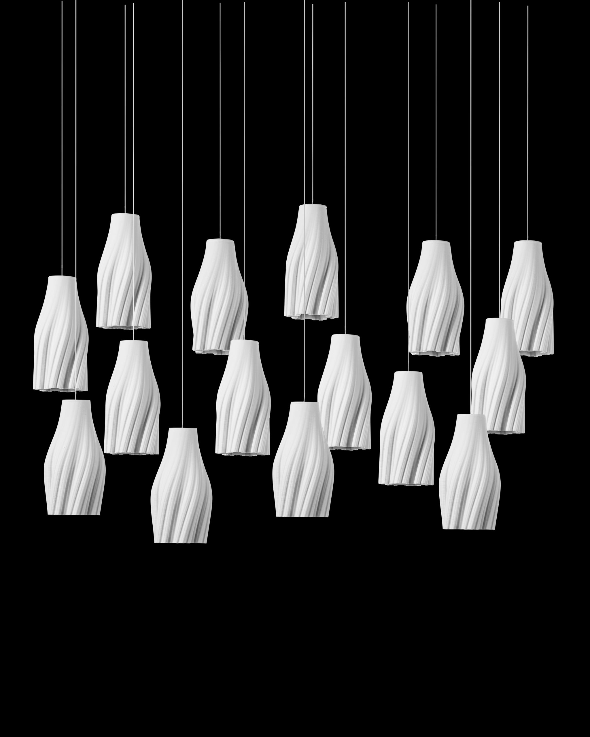 Currey & Company Posh 15 Light Linear Multi Drop Pendant