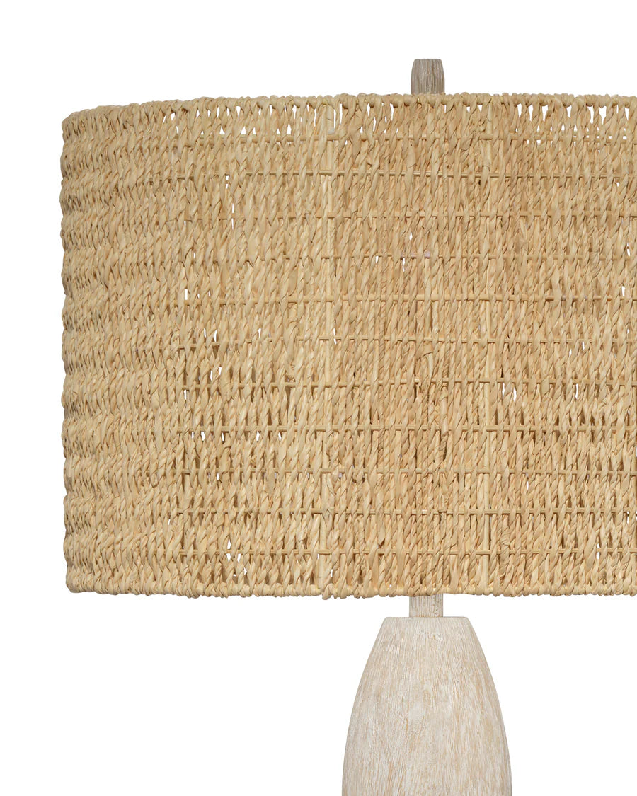 Jamie Young Almond Floor Lamp, White Washed Wood