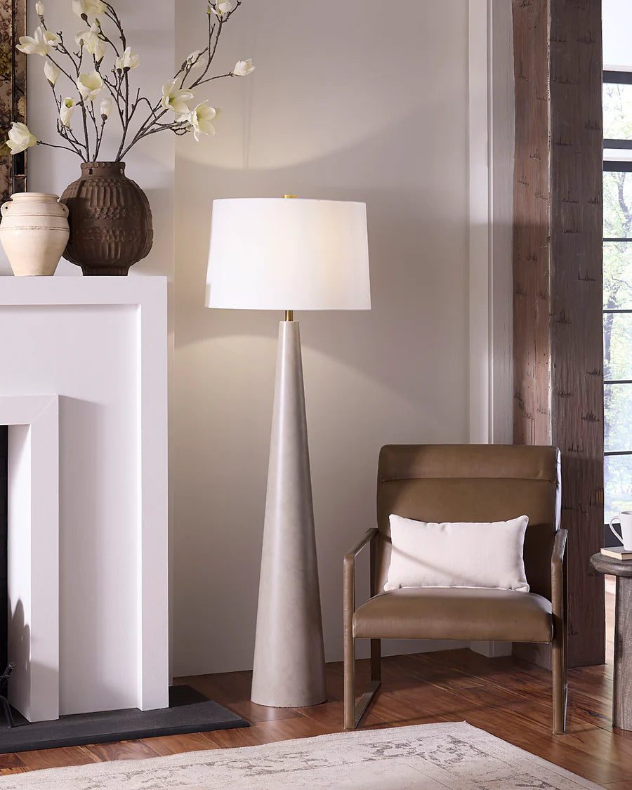 Jamie Young Alps Floor Lamp, Warm Grey Steel