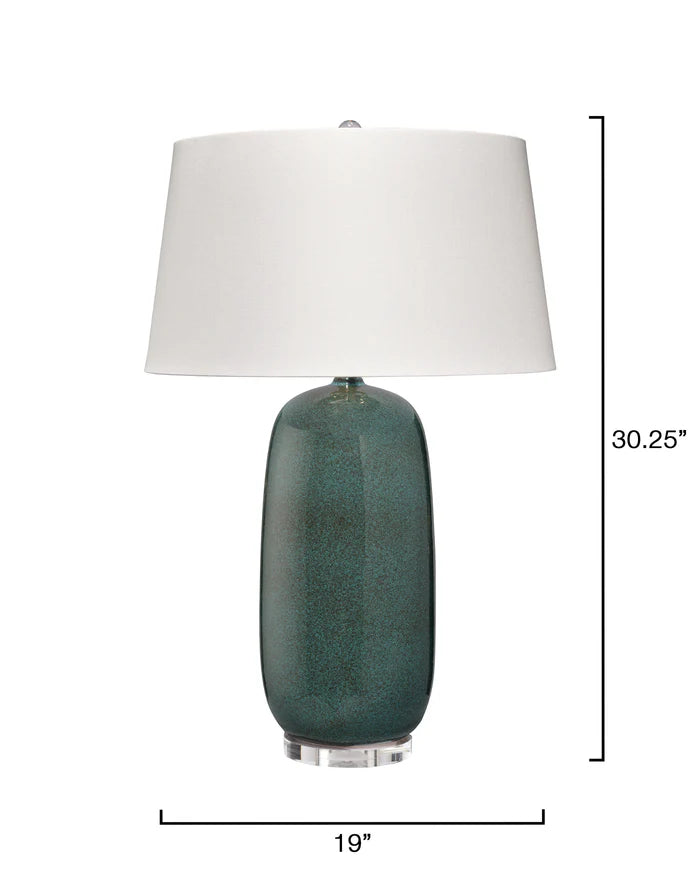 Jamie Young Balsam Table Lamp, Teal Ceramic