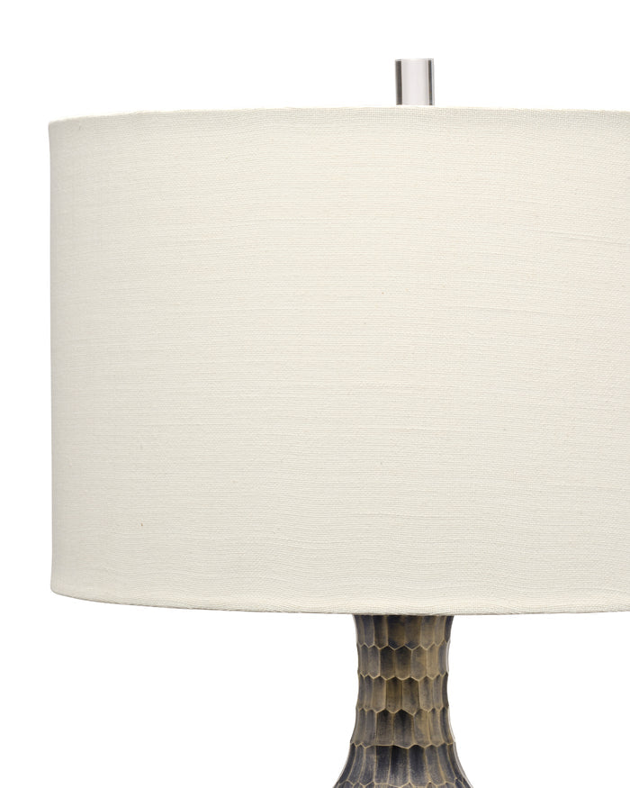 Jamie Young Boa Table Lamp, Indigo Etched Glass
