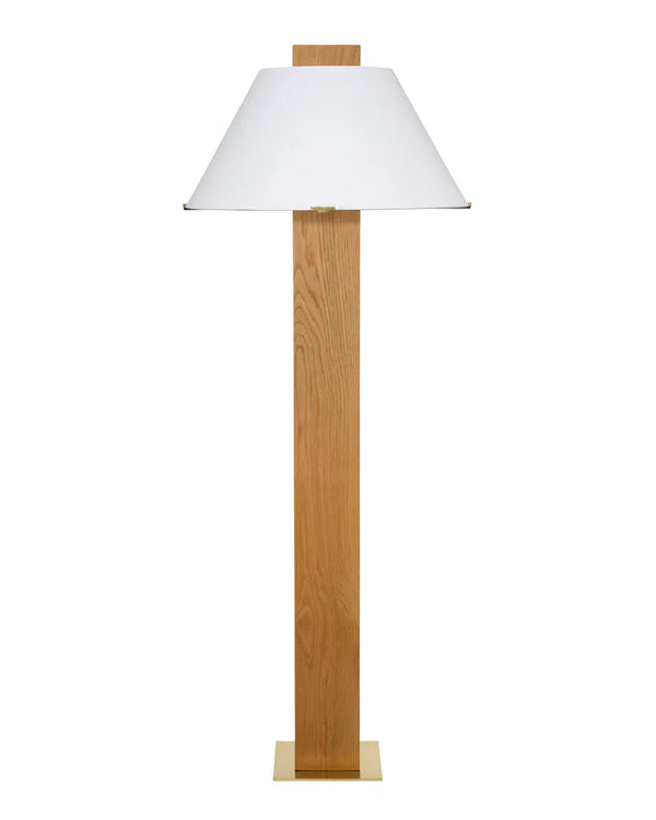 Jamie Young Craftsman Floor Lamp, Natural Oak Veneer