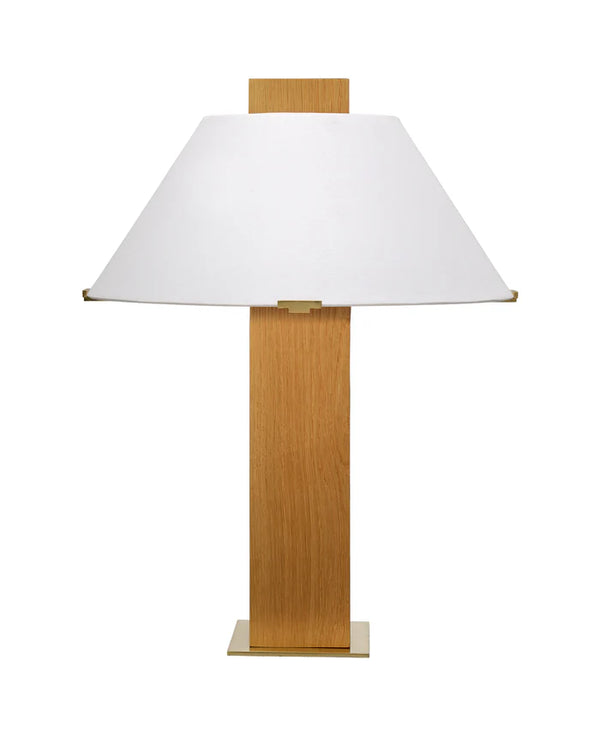 Jamie Young Craftsman Table Lamp, Natural Oak Veneer