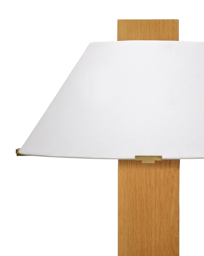 Jamie Young Craftsman Table Lamp, Natural Oak Veneer
