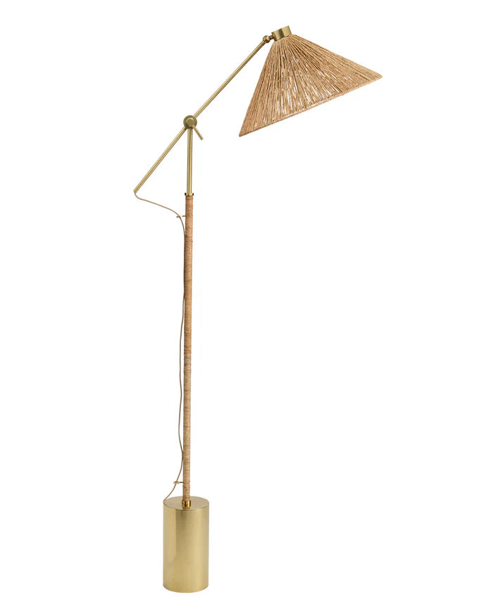 Jamie Young Fitzgerald Floor Lamp, Natural Abaca Rope