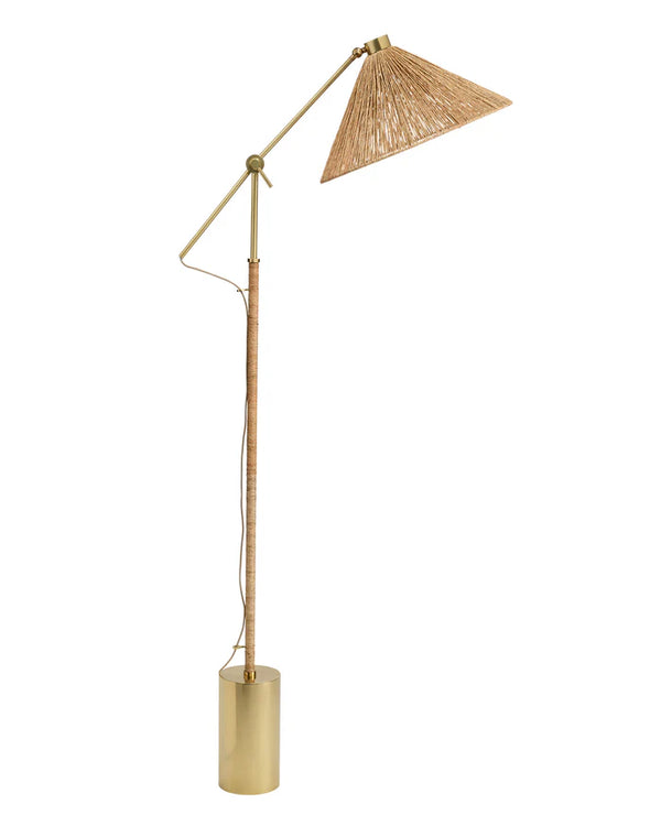 Jamie Young Fitzgerald Floor Lamp, Natural Abaca Rope