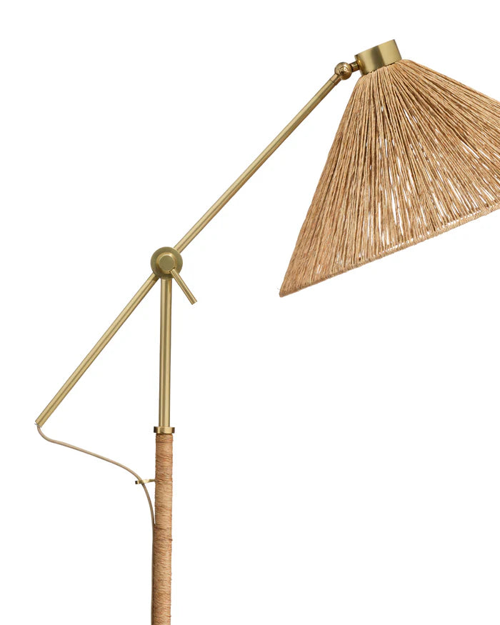 Jamie Young Fitzgerald Floor Lamp, Natural Abaca Rope