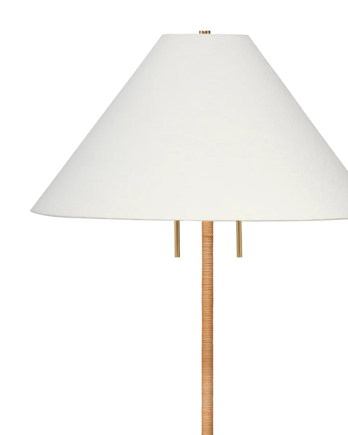 Jamie Young Harrison Floor Lamp, Natural Rattan
