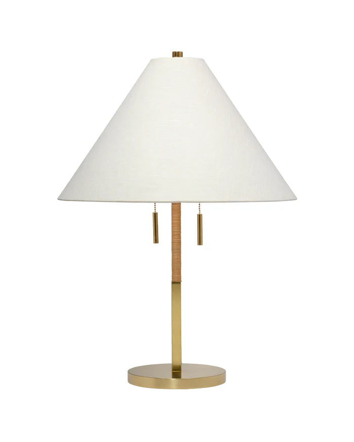 Jamie Young Harrison Table Lamp, Natural Rattan