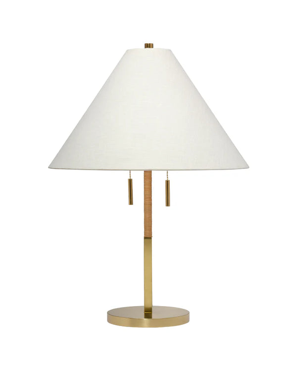 Jamie Young Harrison Table Lamp, Natural Rattan