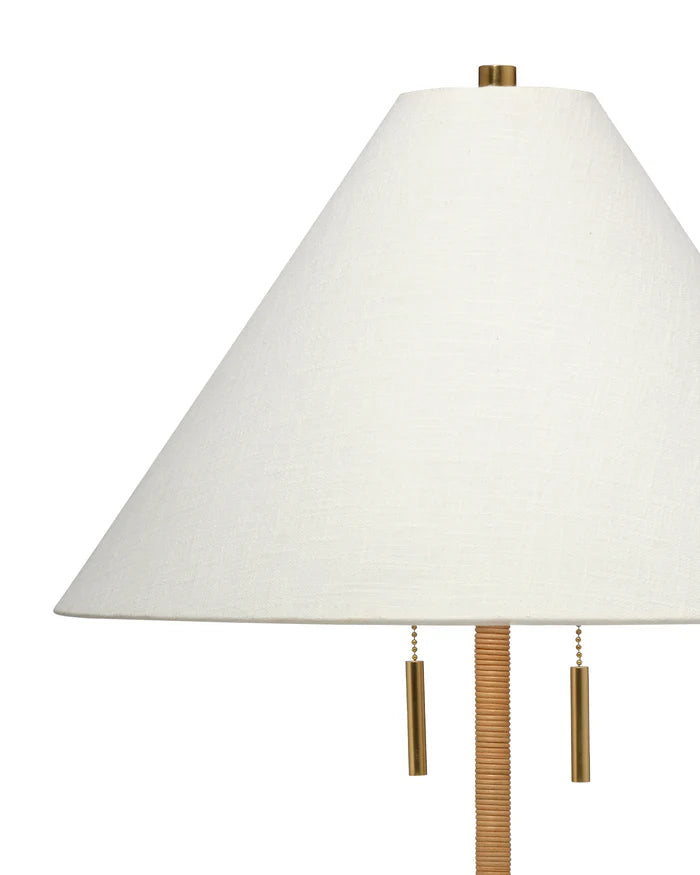 Jamie Young Harrison Table Lamp, Natural Rattan
