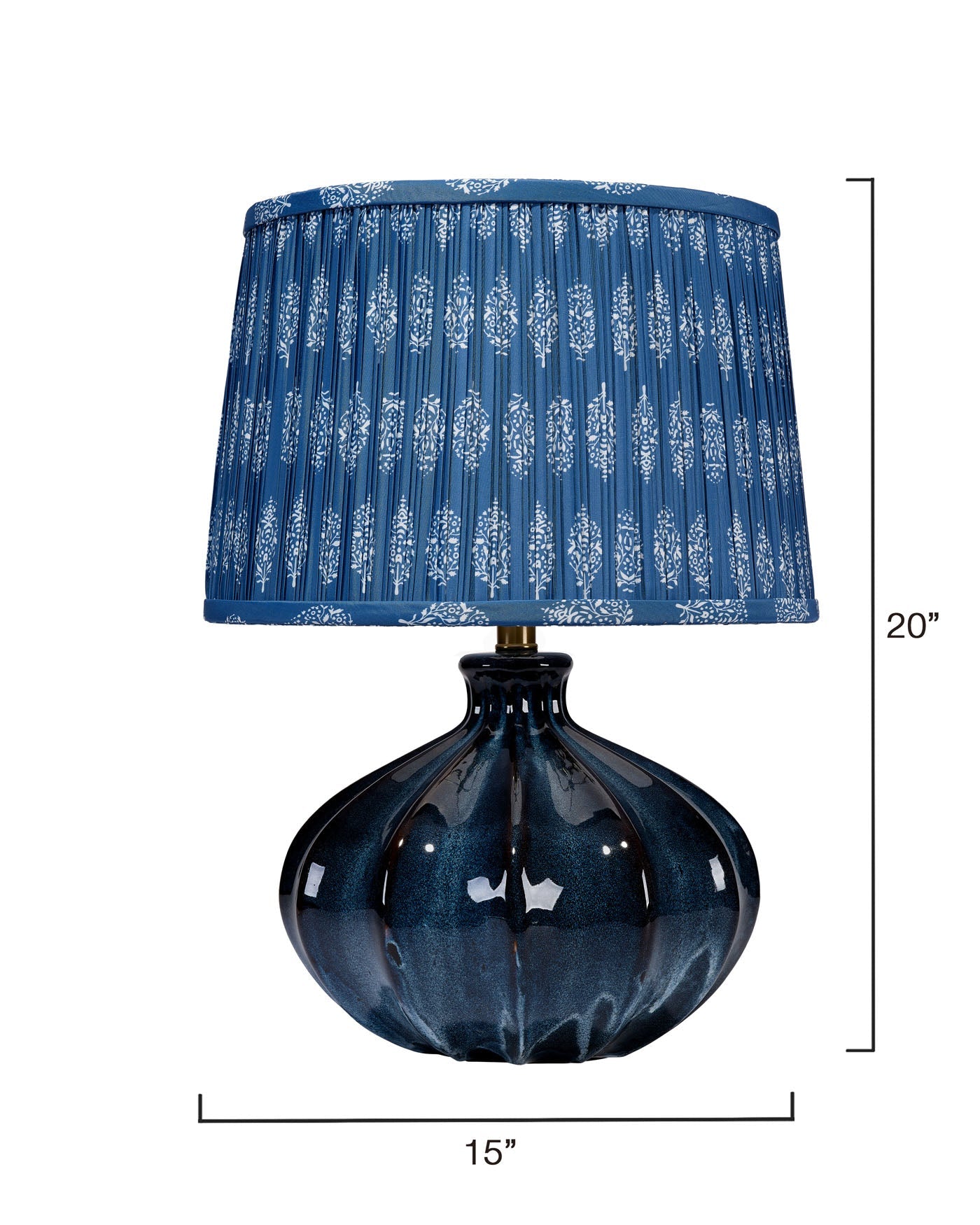 Jamie Young Hershey Ceramic Table Lamp With Cotton Shade