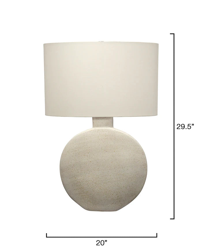 Jamie Young Moon Table Lamp, Cream Ceramic