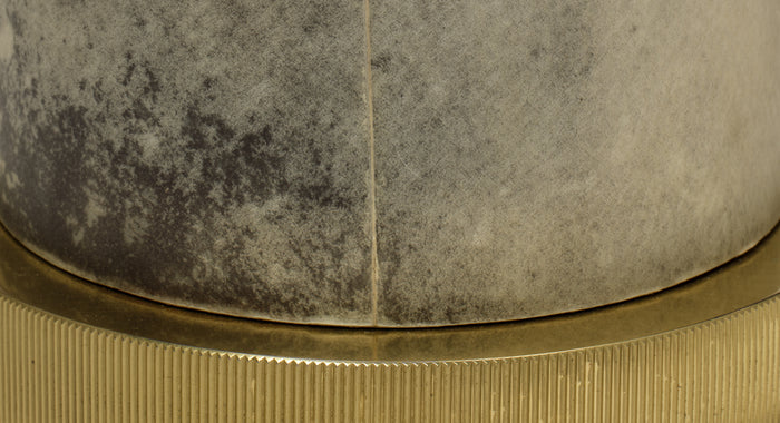 Jamie Young Rivet Table Lamp, Grey Vellum