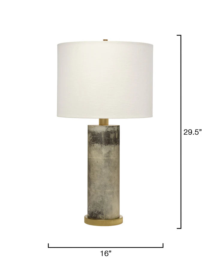 Jamie Young Rivet Table Lamp, Grey Vellum