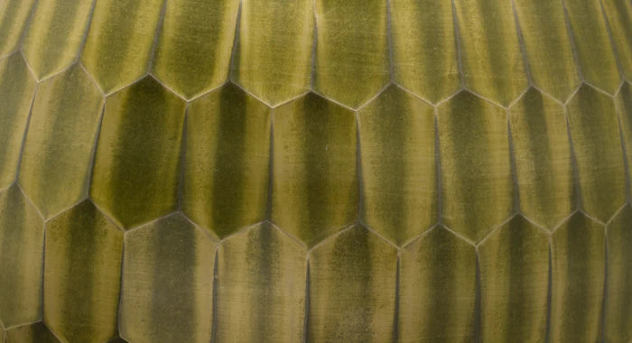 Jamie Young Serpentine Table Lamp, Chartreuse Etched Glass