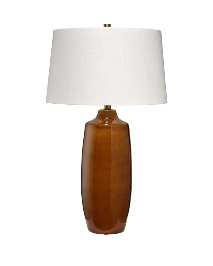Jamie Young Toffee Table Lamp, Cider Brown Ceramic