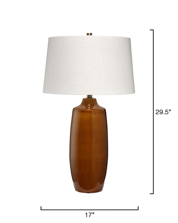 Jamie Young Toffee Table Lamp, Cider Brown Ceramic