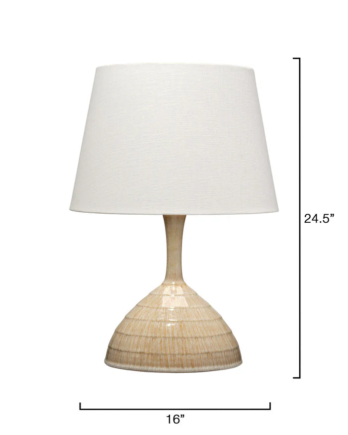Jamie Young Trumpet Table Lamp, Beige Ceramic