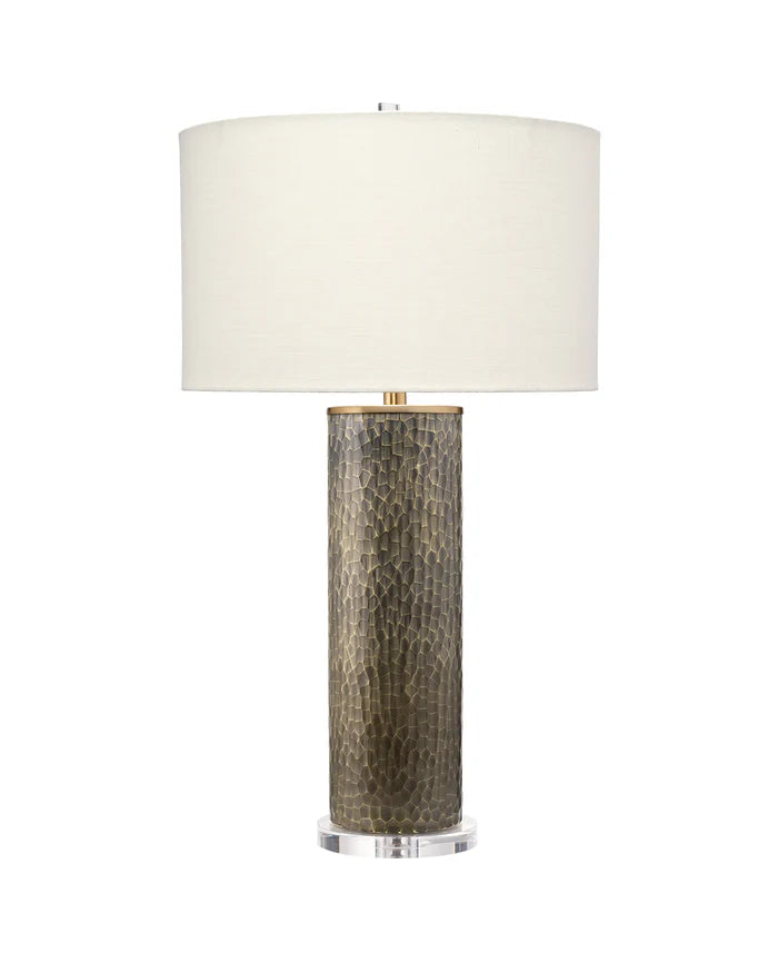 Jamie Young Viper Table Lamp, Truffle Etched Glass