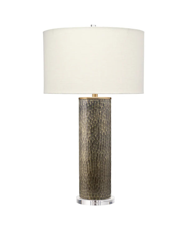 Jamie Young Viper Table Lamp, Truffle Etched Glass
