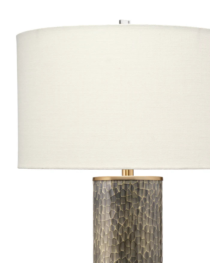 Jamie Young Viper Table Lamp, Truffle Etched Glass
