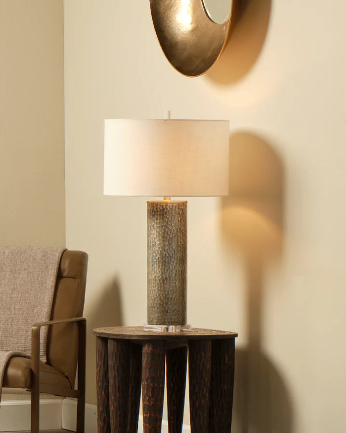 Jamie Young Viper Table Lamp, Truffle Etched Glass