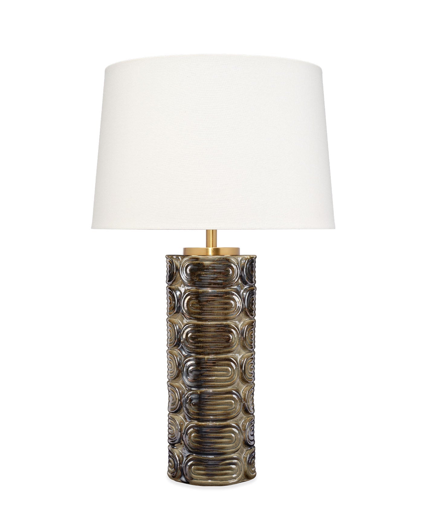 Jamie Young Wright Ceramic Table Lamp With Linen Shade