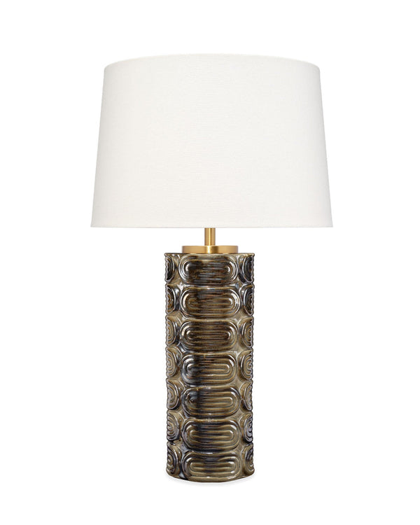 Jamie Young Wright Ceramic Table Lamp With Linen Shade