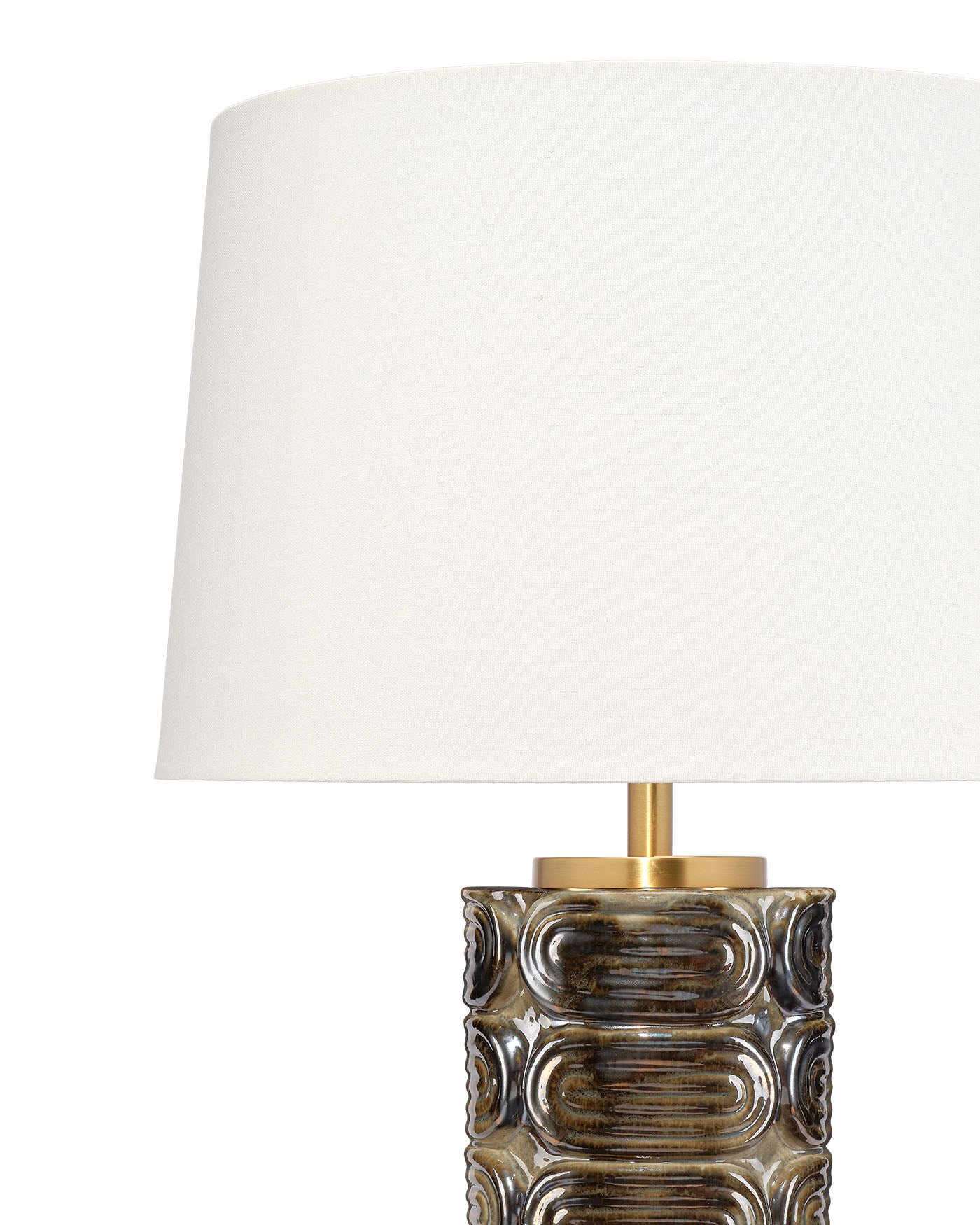 Jamie Young Wright Ceramic Table Lamp With Linen Shade