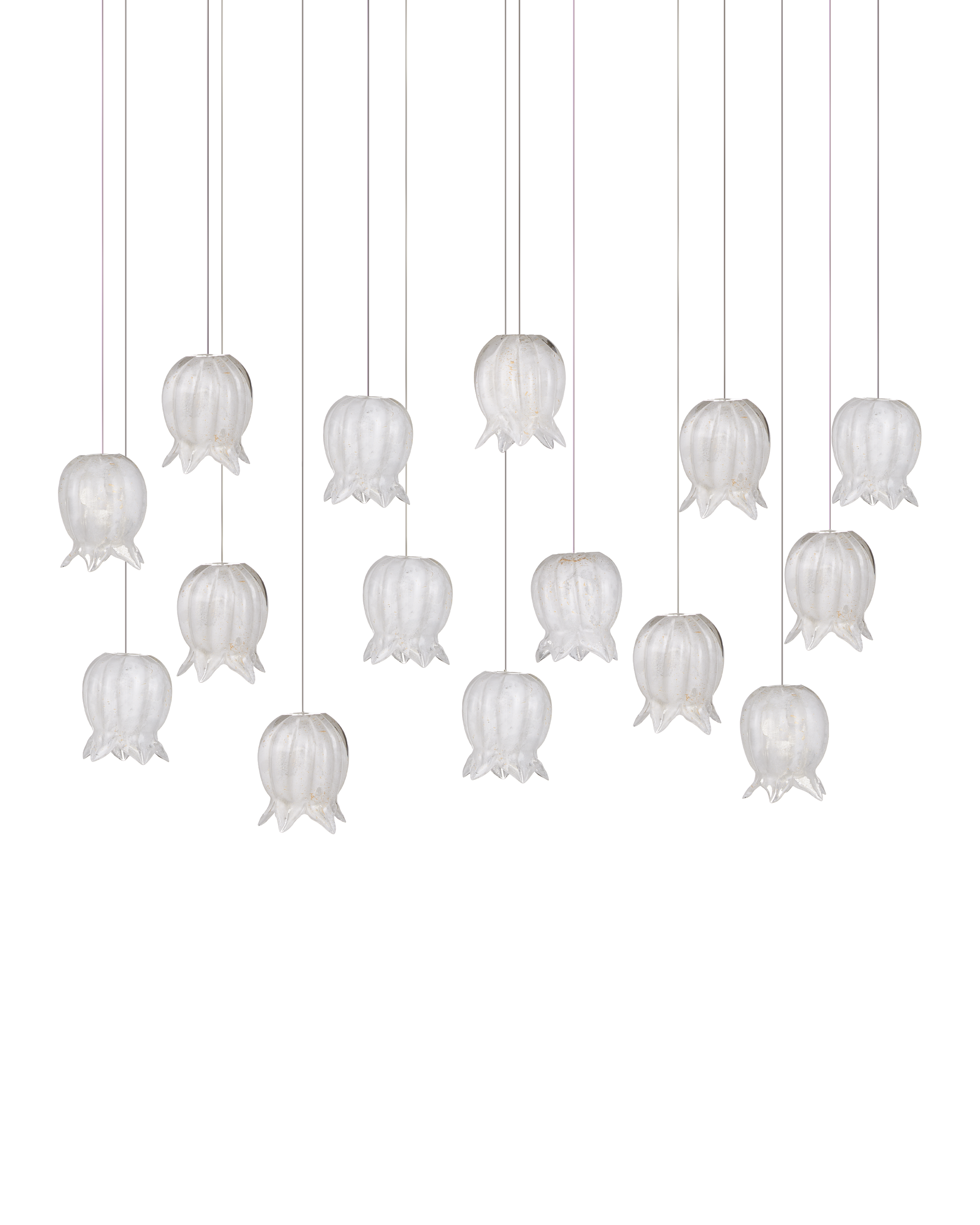 Currey And Company Polpo 15 Light Linear Multi Drop Pendant