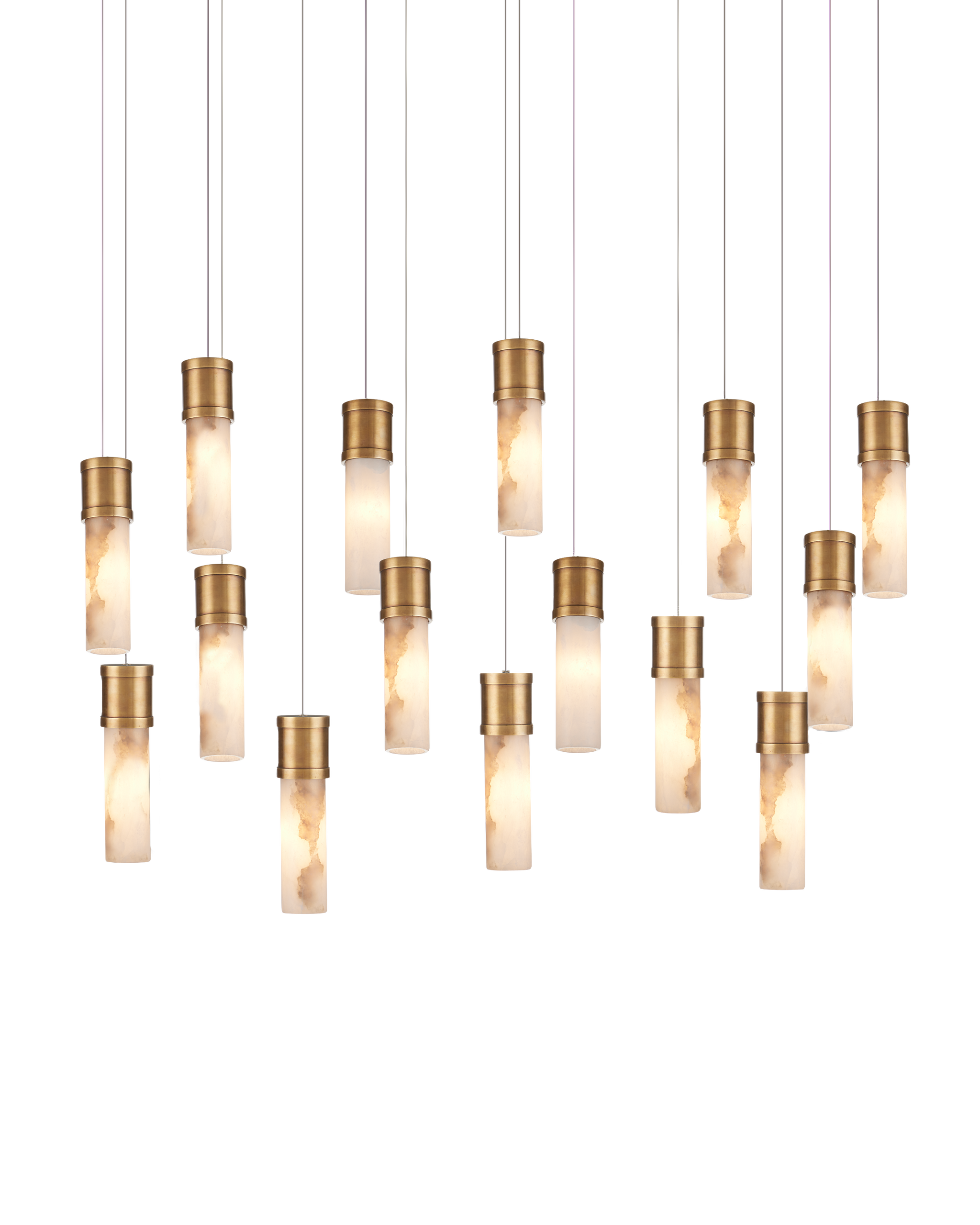 Currey And Company Cannula 15 Light Multi Drop Pendant
