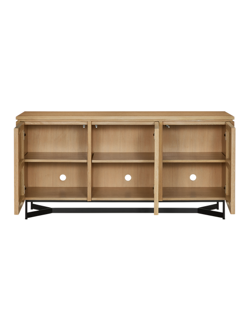 Currey & Company Indeo Washed Oak Credenza