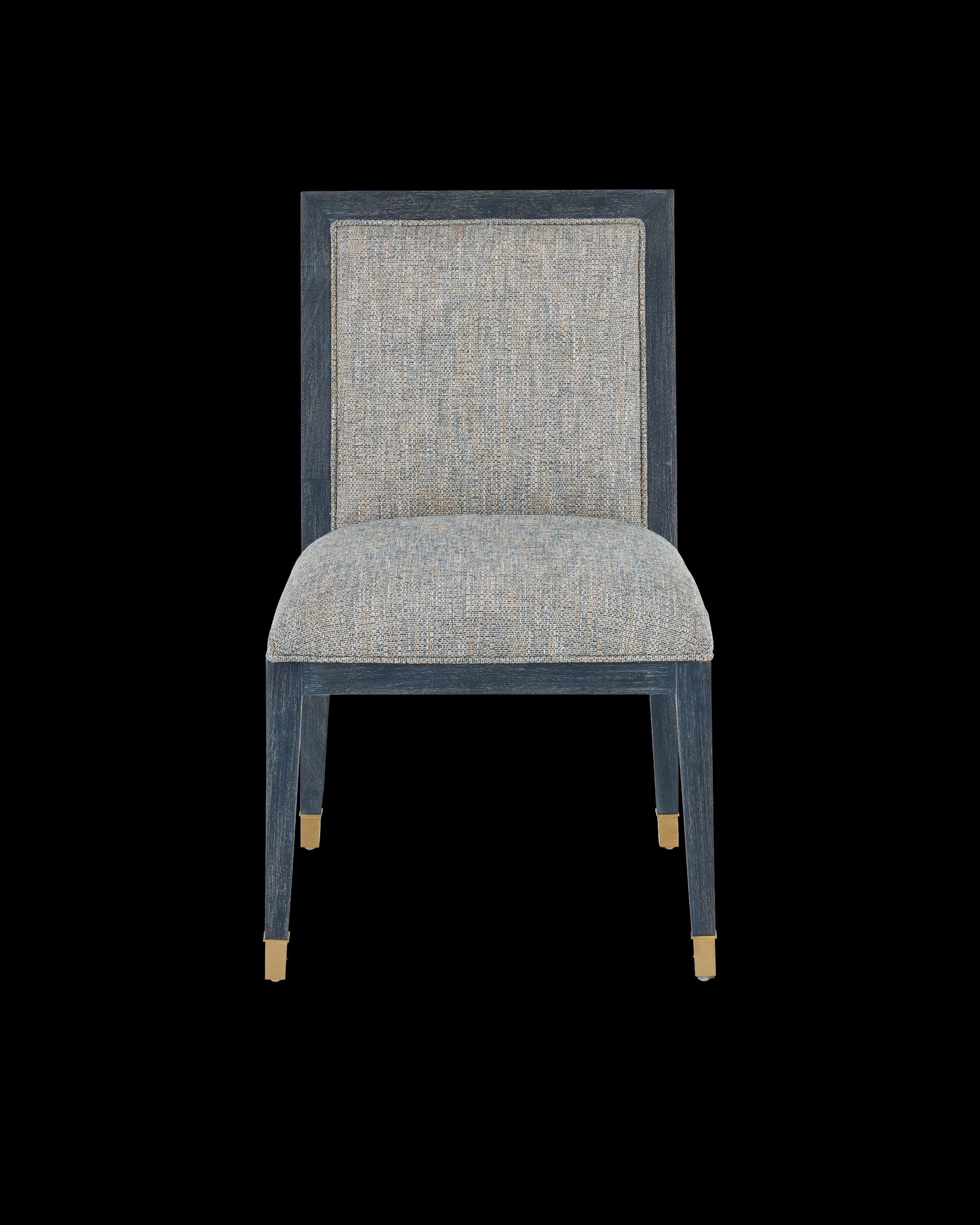 Currey & Company Santos Vintage Navy Side Chair, Barrett Dusk