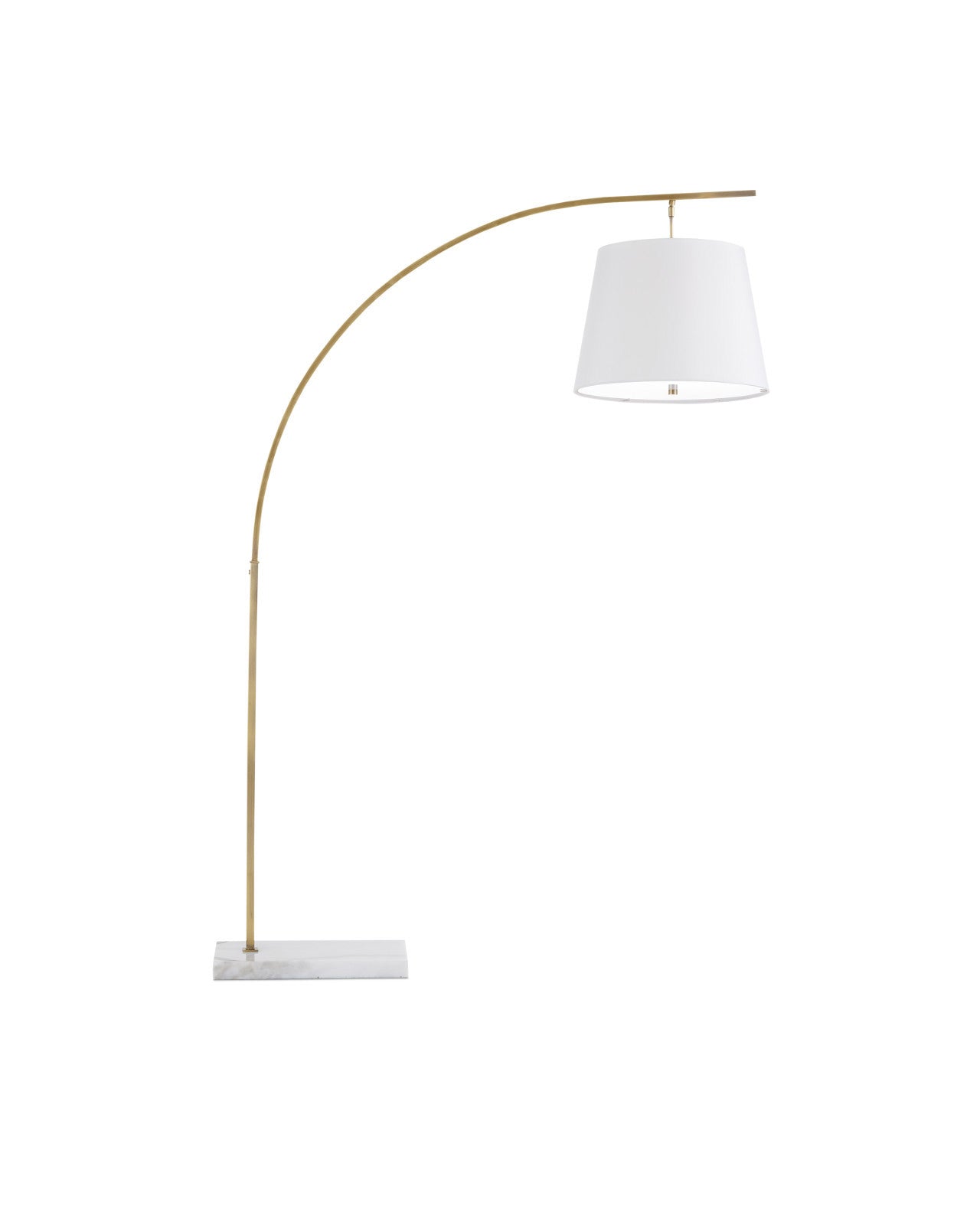 Currey & Company 70" Cloister Brass Arc Floor Lamp